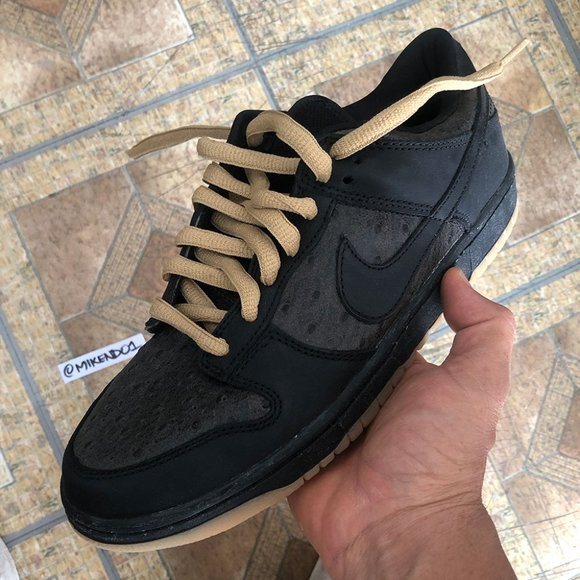 Nike Black on Black Ostrich Dunk Low 8 NEW IN BOX main image 4